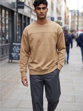 Messi Collection crewneck sweatshirt in Camel size 2X